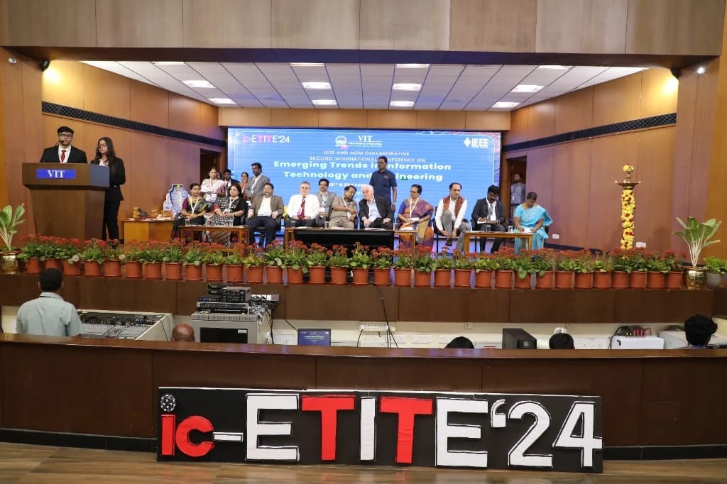ic-ETITE'24 Inaugural Stage & Dignitaries Dais at Anna Auditorium, VIT Vellore